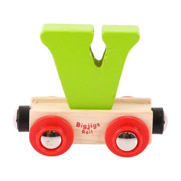 Bigjigs Rail Rail Name Letter V (Green) Carousel 1