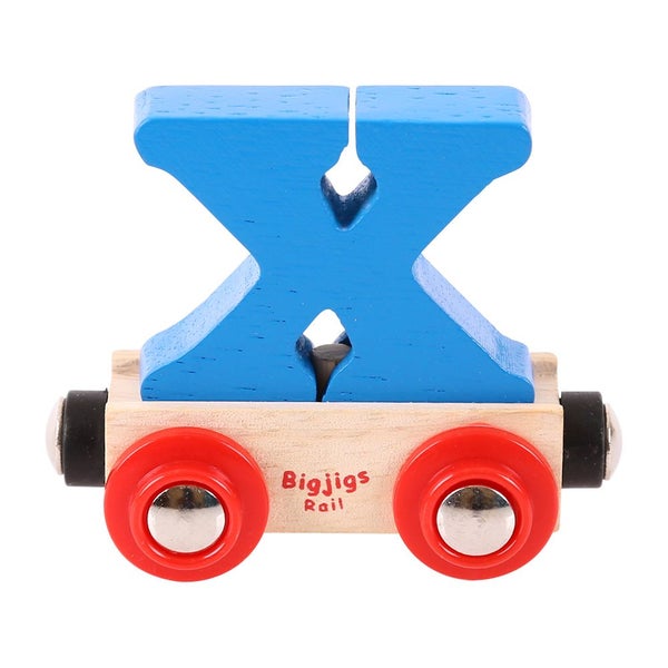 Bigjigs Rail Rail Name Letter X (Blue) Carousel 1