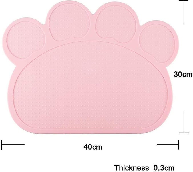 2 Pieces Cat Paw Silicone Placemats For Children, Non-slip Washable Placemat Carousel 2