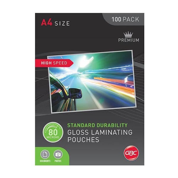 Gbc laminating pouch a4 80 micron pk100 h/speed Carousel 1