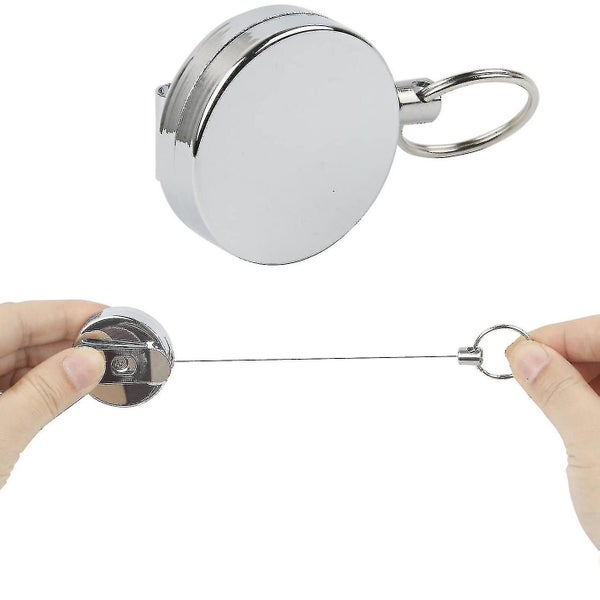 2pcs Retractable Fishing Line Cutter Keychain With 60cm Cord Carousel 3