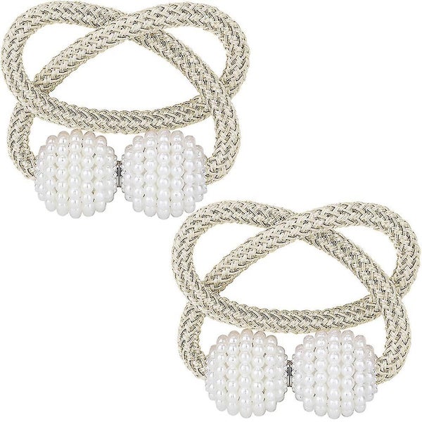 2pcs Magnetic Curtain Tiebacks Clips Decorative Rope Holdbacks, Carousel 2