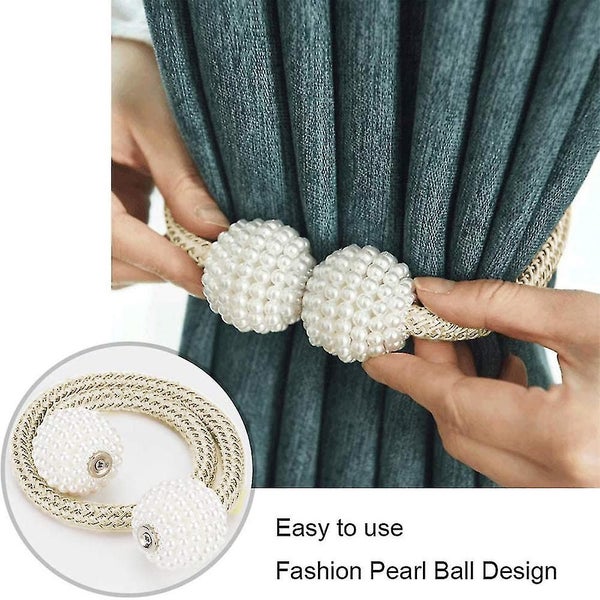 2pcs Magnetic Curtain Tiebacks Clips Decorative Rope Holdbacks, Carousel 5