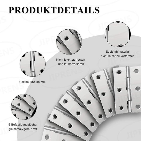 24pcs Stainless Steel Hinges Connector,door Hinge Hinges Foldable Carousel 5