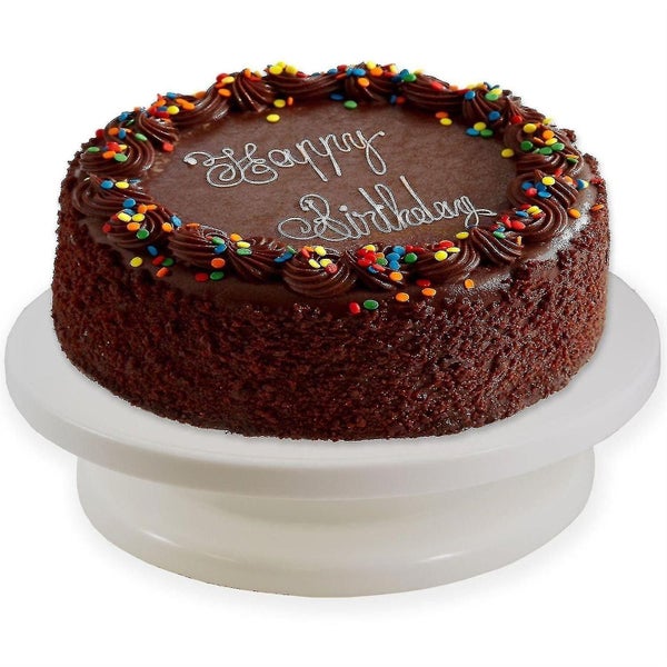 28cm Rotating Cake Round Display Stand | White Stand For Cakes | For Decorations Carousel 1