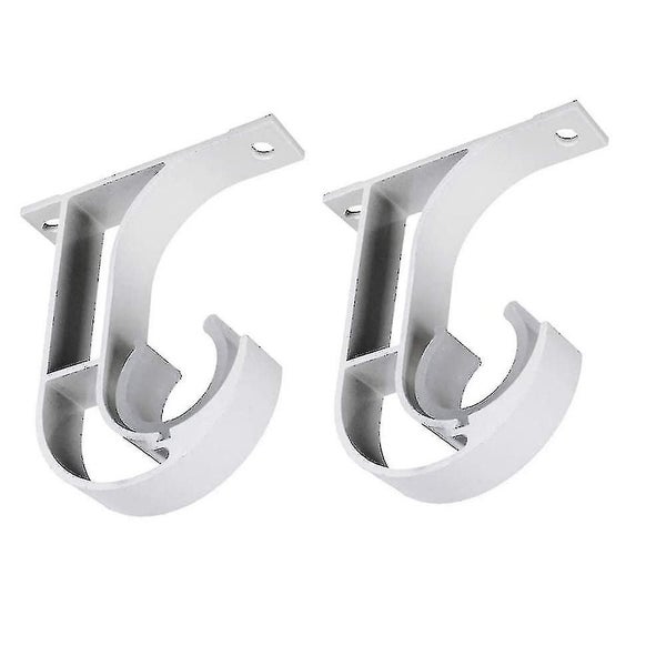 2pcs Curtain Rod Holder Brackets, Aluminum Alloy Hanging Rod Holder Wardrobe Cab Carousel 1