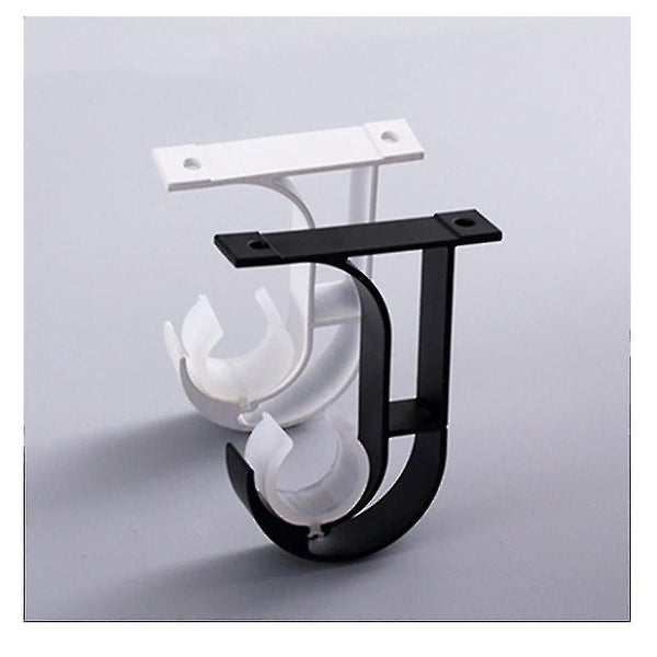2pcs Curtain Rod Holder Brackets, Aluminum Alloy Hanging Rod Holder Wardrobe Cab Carousel 2
