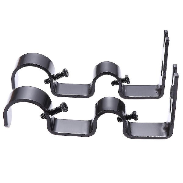 2pcs 18-22mm Premium Sturdy Double Curtain Rod Bracket Durable Iron Curtain Pole Carousel 1