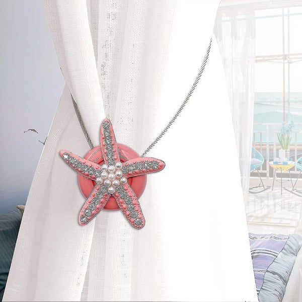 2pcs Starfish Curtain Tie Magnetic Curtain Holder For Window Decoration Decorati Carousel 2