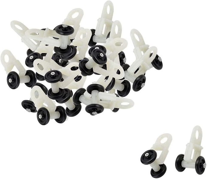 20pcs Slider Rail Curtain Roller Hook Wheel Curtain Sliding Pulley For Window Vo Carousel 1