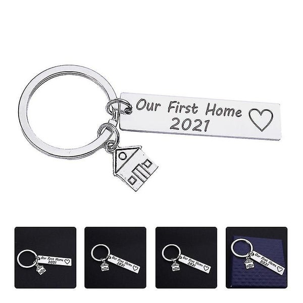 2pcs Stainless Steel Housewarming Keychains Chic Bag Pendants Gift Key Rings Carousel 3