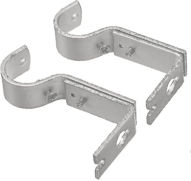 Adjustable Wall Mount Bracket Curtain Rod Bracket (silver) (2pcs) Carousel 2