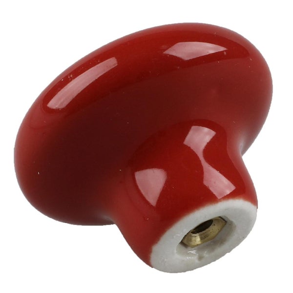 6pcs Red Round Ceramic Cupboard Knob Drawer Cabinet Pull Handle S Carousel 5