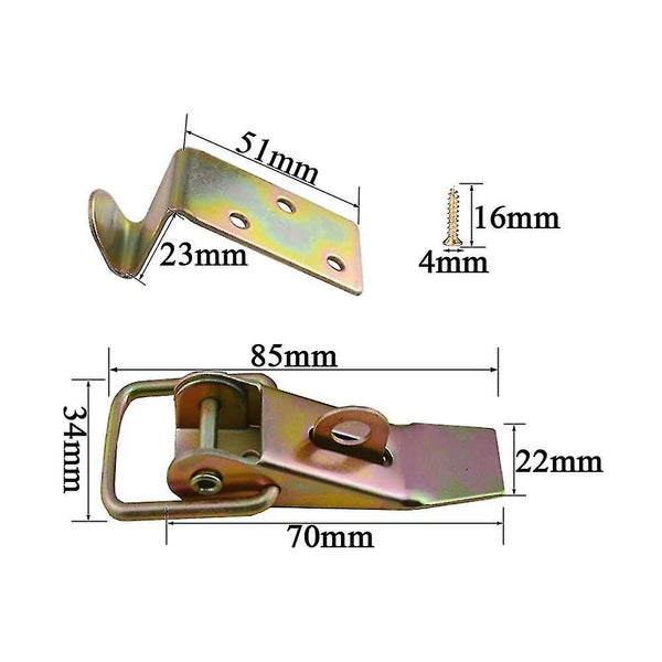 4 Pieces Lever Clasp Spring Latch Toggle Latch Small Tension Lock Snap Lock Leve Carousel 2