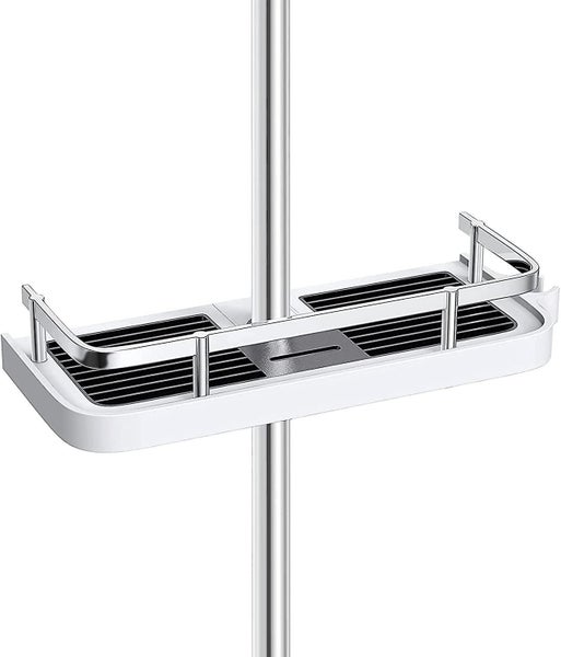 Adjustable Shower Shelf, No Drilling Organizer Holder For Shampoo, Soap, Face Cl Carousel 1