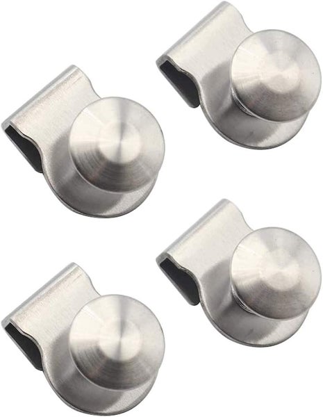 4 Stainless Steel Snap On Glass Door Handles Glass Door Knobs 5-8mm Drawer Handl Carousel 1