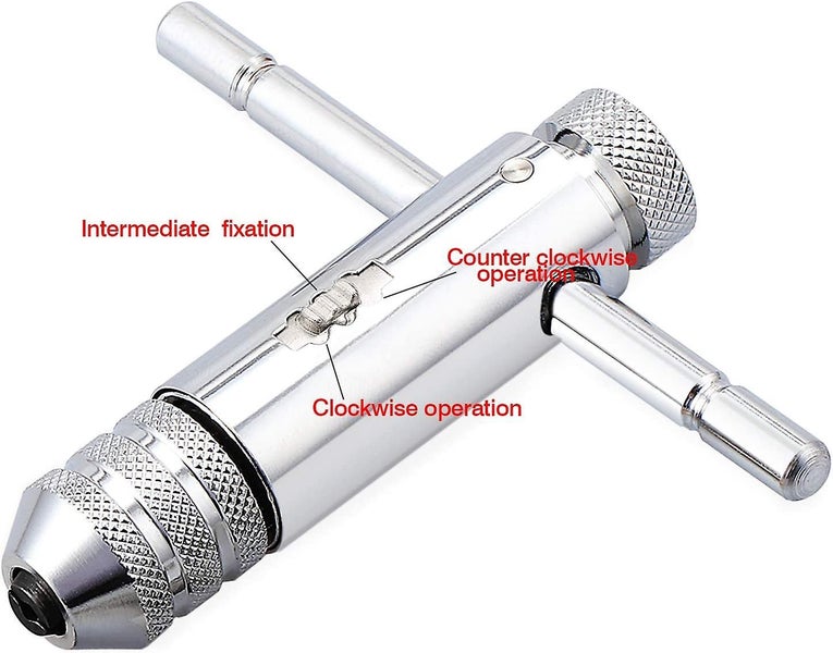 Adjustable M3-m8 3mm-8mm Hss T-handle Ratchet Tap Holder Wrench , Tapping Thread Carousel 2