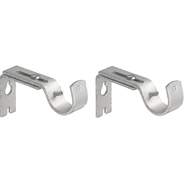 Adjustable Wall Mount Bracket Curtain Rod Bracket (silver) (2pcs) Carousel 1