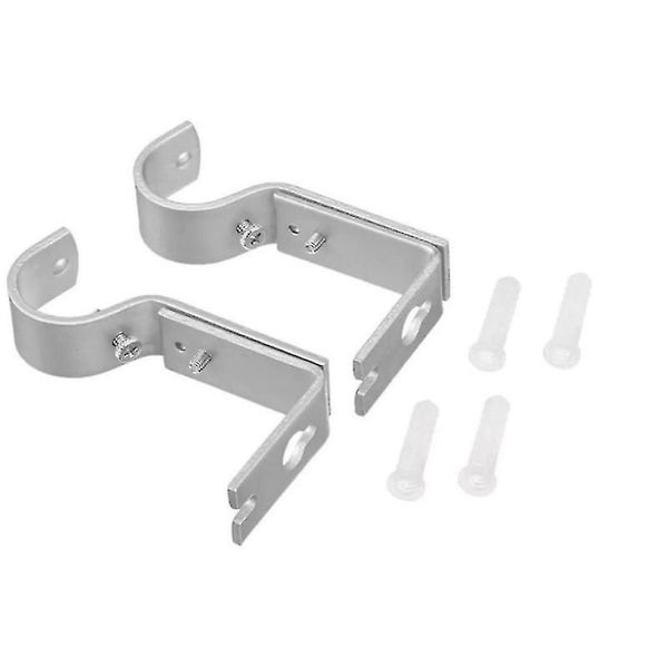 Adjustable Wall Mount Bracket Curtain Rod Bracket Curtain Rod Bracket(2pcs, Silv Carousel 5