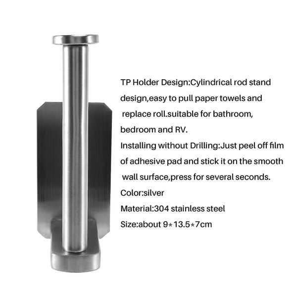 Adhesive Toilet Paper Holder-bathroom Toilet Paper Holder Stand No Drilling Stai Carousel 5