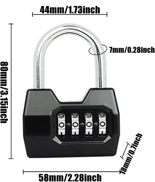 4 Position Security Lock Reset Keyless Digital Combination Padlock For Gym Locke Carousel 2