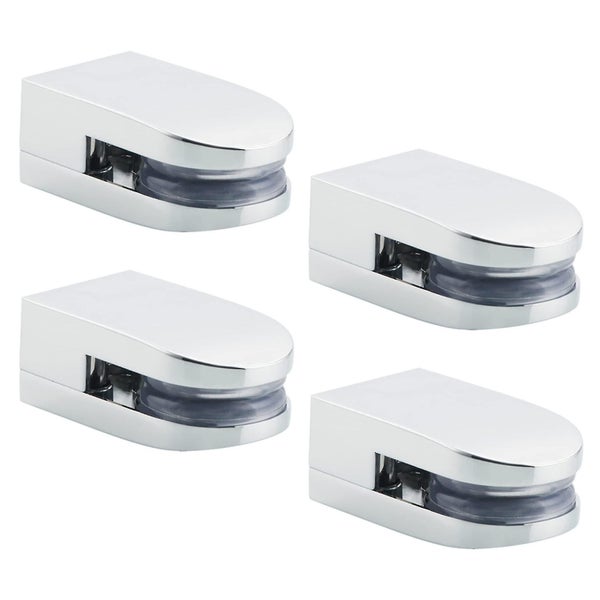4 Pcs Glass Clamp Glass Shelf Brackets Comptiable With 5-10mm Thick Glass, Adjus Carousel 1