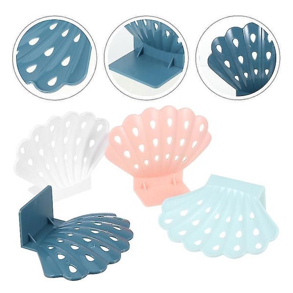 4pcs Multifunctional Soap Box Draining Soap Storage Rack Punch-free Soap Holder Carousel 3