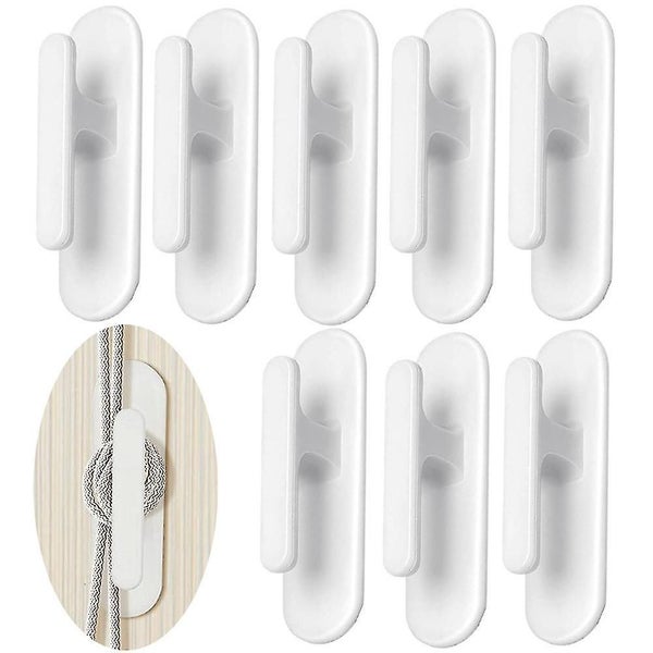 8 Pack Self Adhesive Blind Cord Hooks, Glued To Wall Venetian Blind Rope Holder, Carousel 1