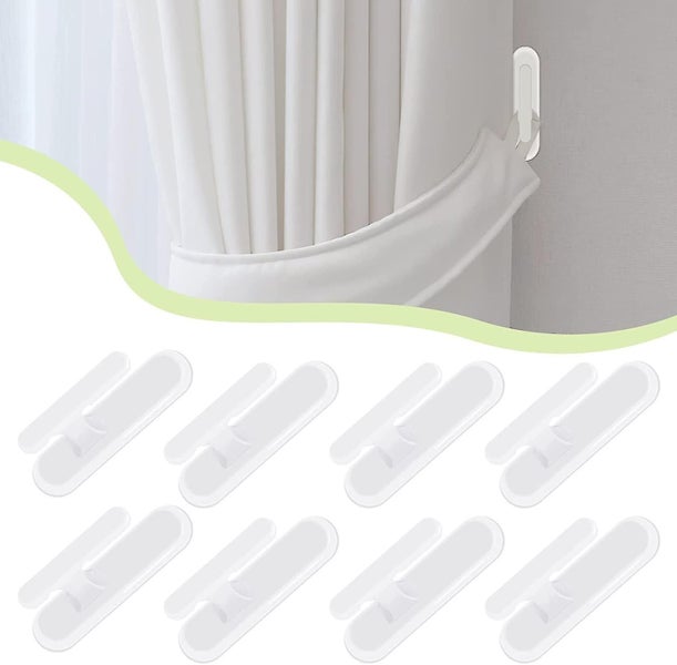 8 Pack Self Adhesive Blind Cord Hooks, Glued To Wall Venetian Blind Rope Holder, Carousel 2