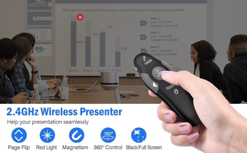 Wireless Presentation Clicker Presenter Remote Clicker USB Carousel 2