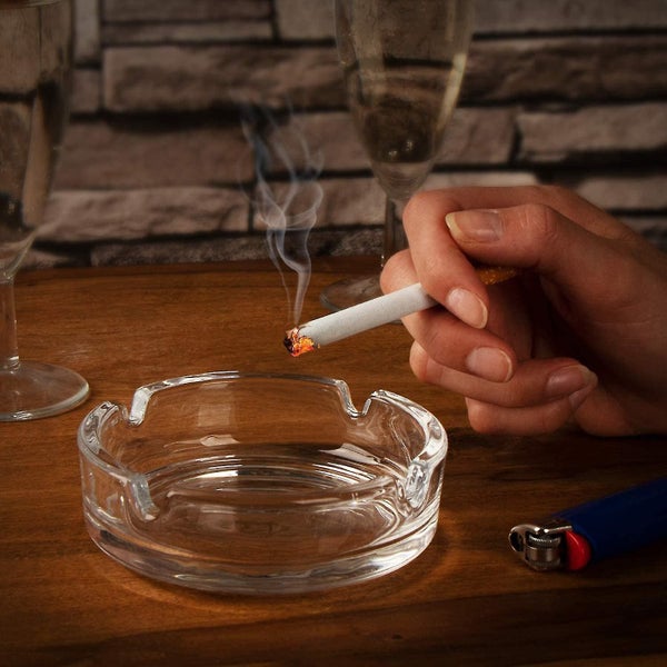 4pcs Glass Ashtray-transparent Glass Ashtray For Cigarette Ashtrays Carousel 2
