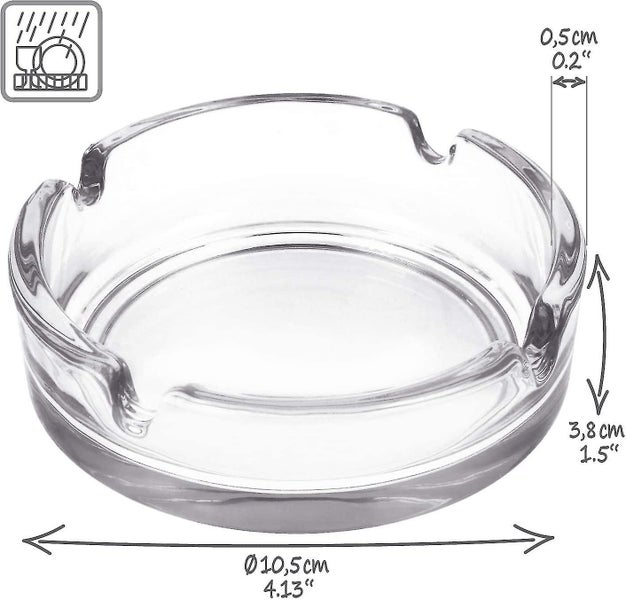 4pcs Glass Ashtray-transparent Glass Ashtray For Cigarette Ashtrays Carousel 5