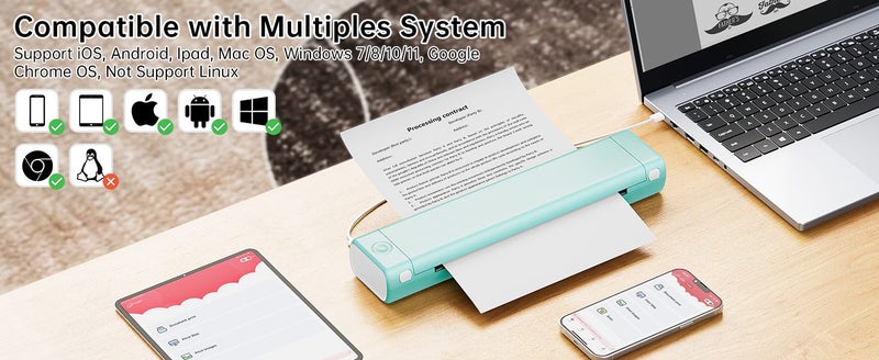 Portable Printer Wireless for Travel M08F Bluetooth Mobile Portable Printer Carousel 2