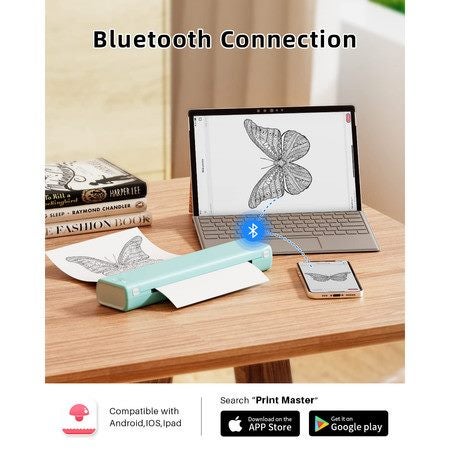 Portable Printer Wireless for Travel M08F Bluetooth Mobile Portable Printer Carousel 1