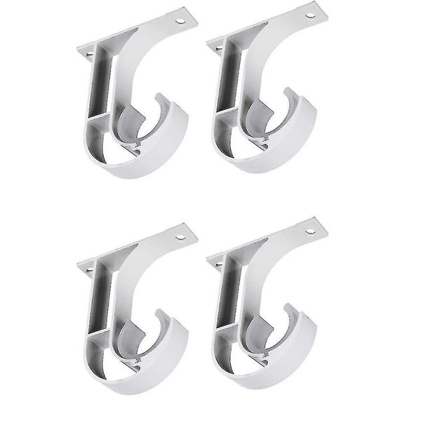 4pcs Curtain Rod Holder Brackets, Aluminum Alloy Hanging Rod Holder Wardrobe Cab Carousel 1