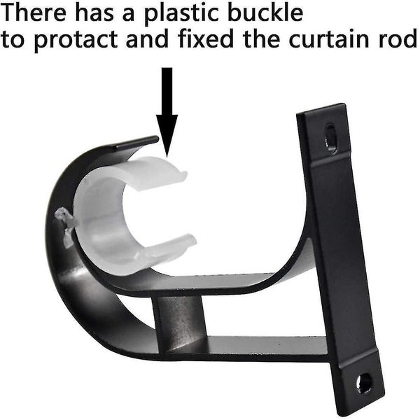 4pcs Curtain Rod Holder Brackets, Aluminum Alloy Hanging Rod Holder Wardrobe Cab Carousel 4