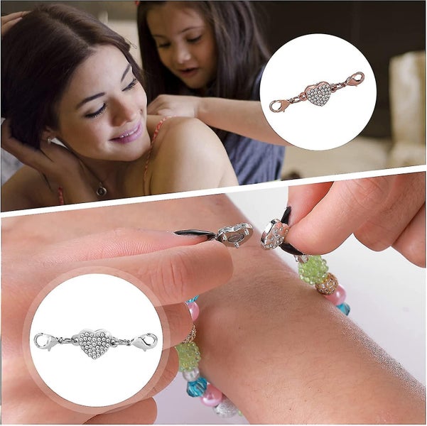 8 Pieces Magnetic Jewelry Clasp, Heart Magnetic Necklace Clasp And Closures Carousel 5