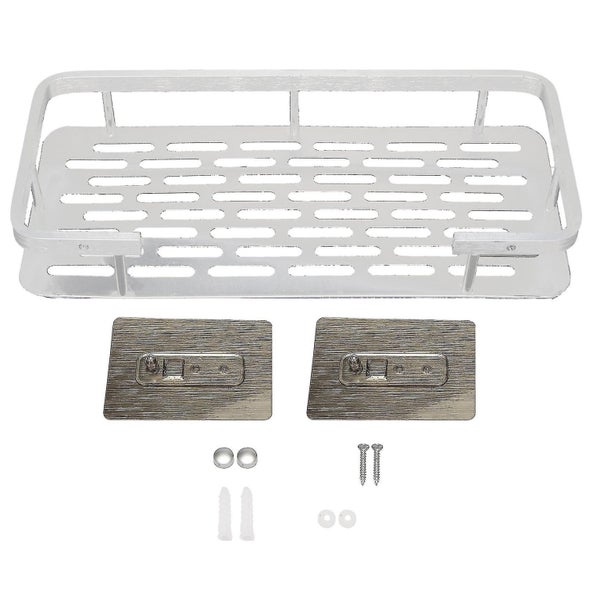 Bathroom Accessories Shelf Aluminum Storage Rack 31.5x14x5cm Silver Carousel 1