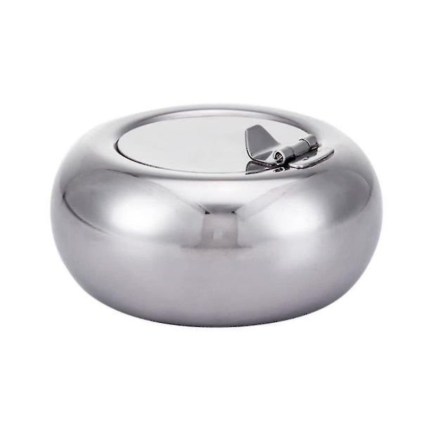 Ashtray With Lid Round Cigarette Ashtray Stainless Steel Tabletop Ashtray Novelt Carousel 1