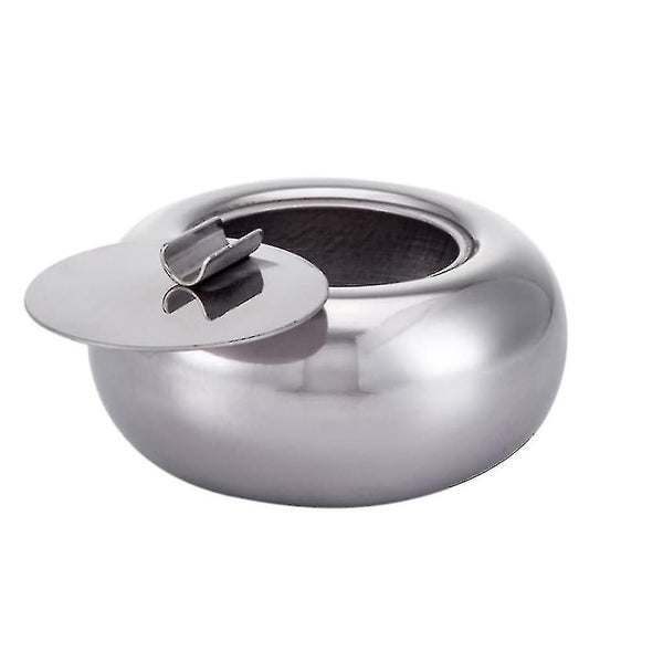 Ashtray With Lid Round Cigarette Ashtray Stainless Steel Tabletop Ashtray Novelt Carousel 2