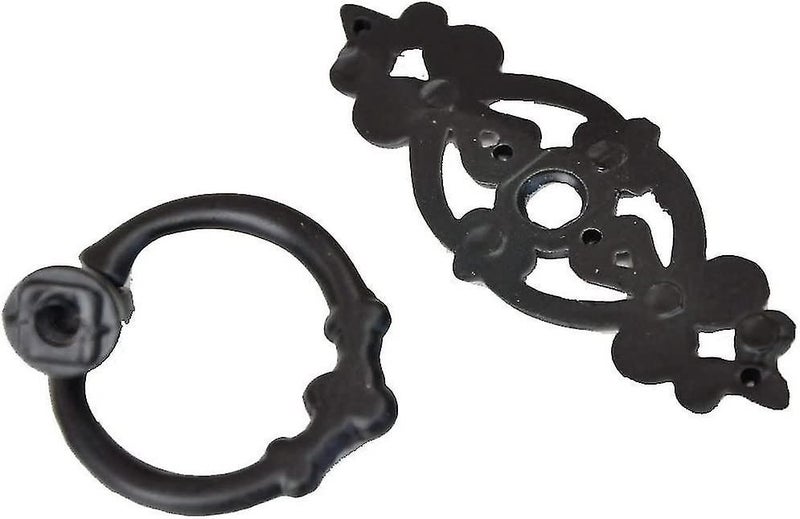 Antique Cabinet Door Drawers Cupboard Ring Pull Handle Retro Knob(black )(5pcs) Carousel 4