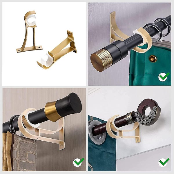 Aluminum Alloy Single Hole Curtain Rod Brackets Curtain Rod Ceiling Mount Ceilin Carousel 2