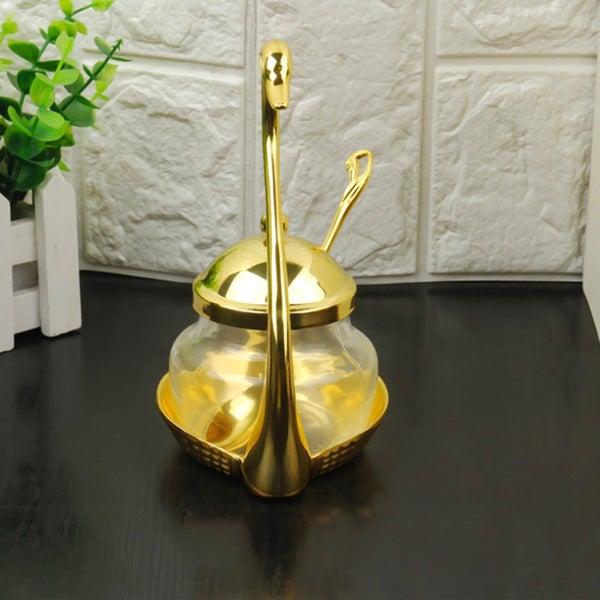 Aluminum Alloy Condiment Pot Seasoning Container Spice Glass Jar Salt Sugar Bowl62932736929666111