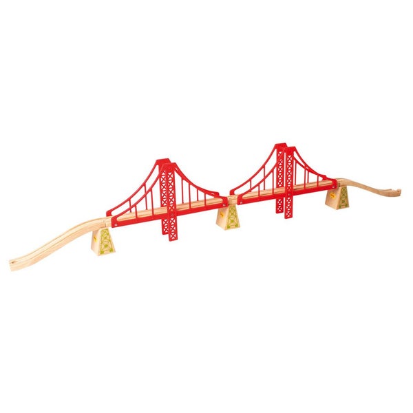 Bigjigs Rail Double Suspension Bridge Carousel 1
