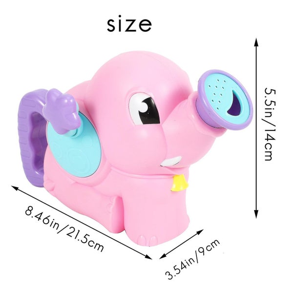 Baby Bath Toys Children's Bathroom Water Toys Cartoon Elephant Shower Hand Pump Carousel 4