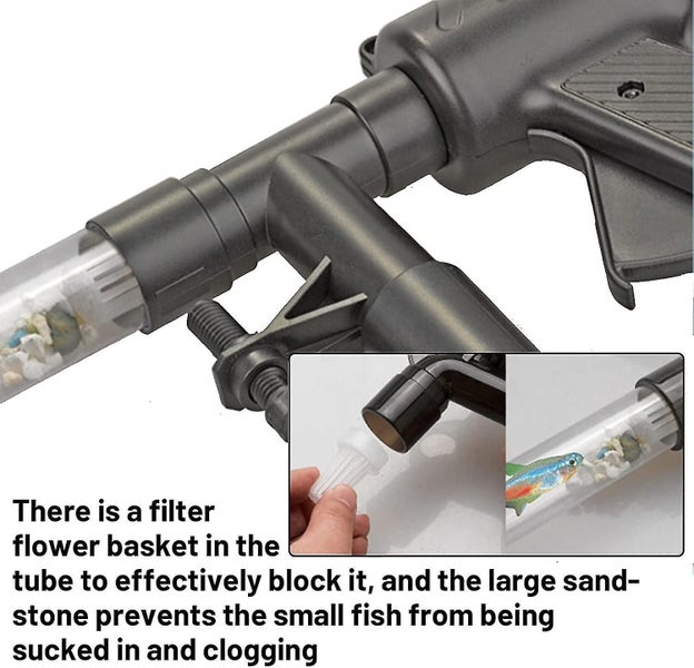 Aquarium Gravel Cleaner, Aquarium Water Changer With Air Pressure Button Aquariu Carousel 2