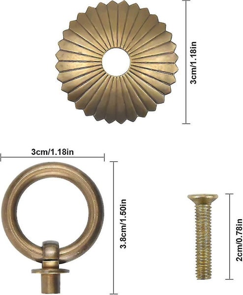 Antique Drawer Handles, Retro Drawer Ring Knobs, Kitchen Cabinet Cupboard Door R Carousel 2