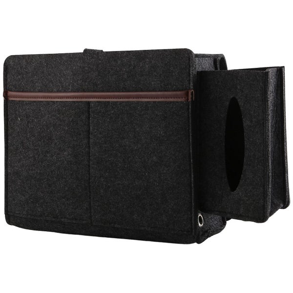 Bedside Organizer, Felt Bed With Tissue Box And Water Bottle Holder, Phone - Dar Carousel 1