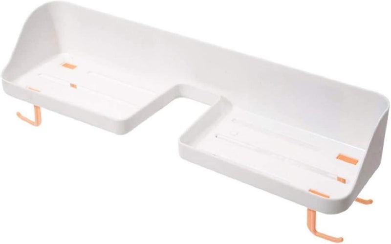 Bathroom Shower Shelf Shower Towel Storage Organizer With 4 Hooks, Self Adhesive Carousel 1