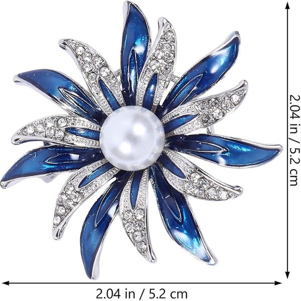 Brooch For Women, Flower Crystal Brooch Pin Wedding Banquet Hollow Out Flower Pi Carousel 2